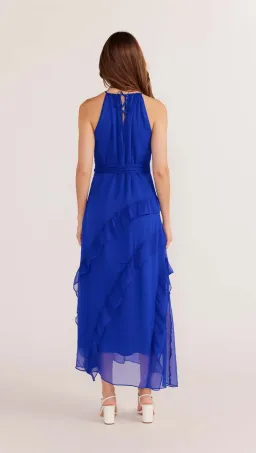 Minkpink Marina Frill Maxi Dress Blue Size XS / Size AU 6 for rent on The Volte - image 3