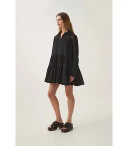 Aje Charmer Lace Trim Mini Dress Black Size AU 6 for rent on The Volte - image 3