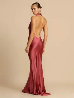 Arcina Ori Gaia Dress Burgundy Rich Plum Hue Size S / AU 8 for rent on The Volte - image 4