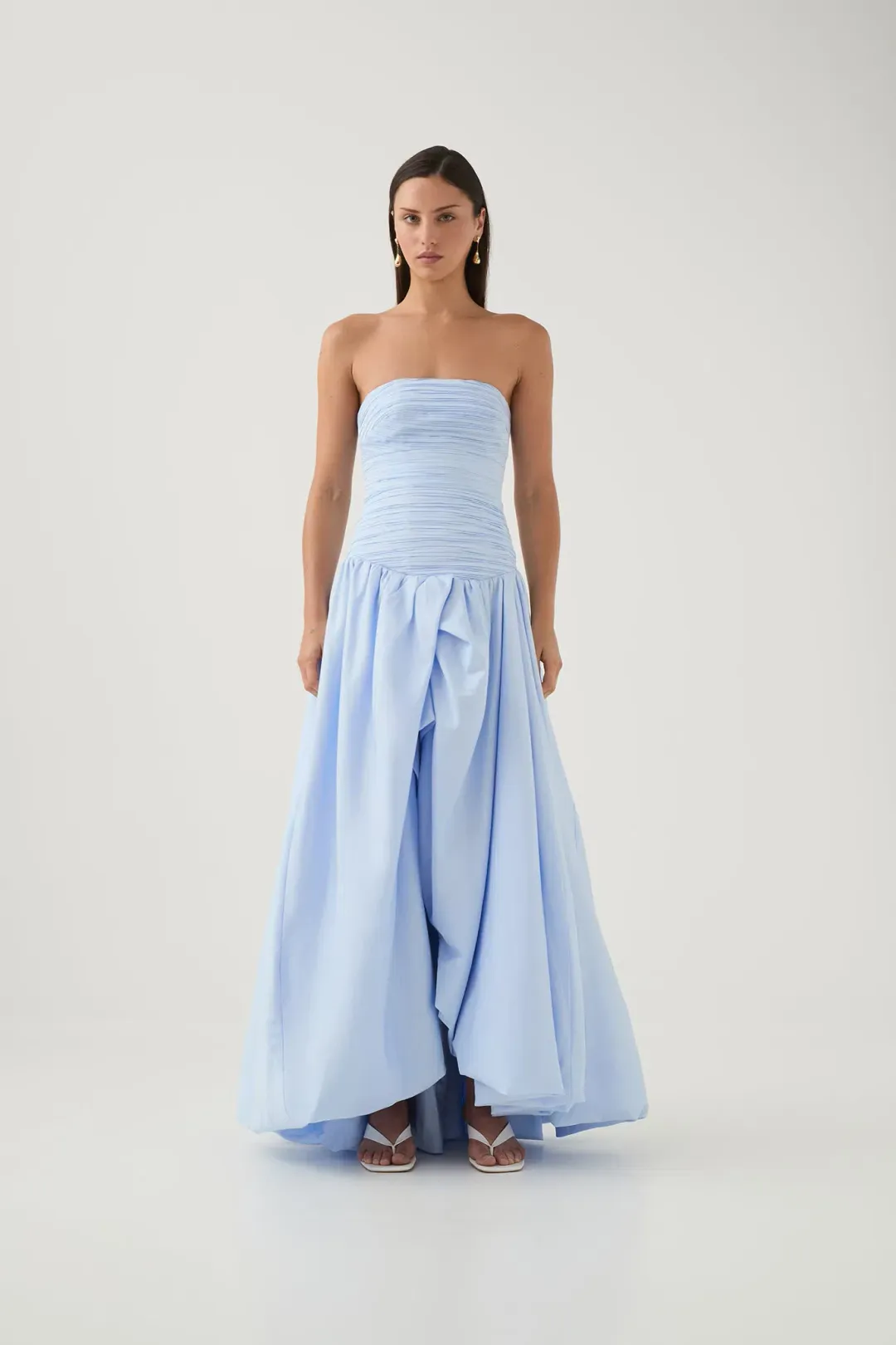 Aje Violette Bubble Hem Maxi Blue AU Size 10 for rent on The Volte - main image