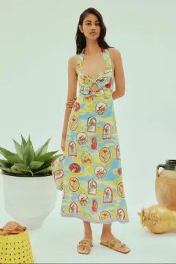 Alemais Emilio Midi Dress Print Size 10 for rent on The Volte - image 1