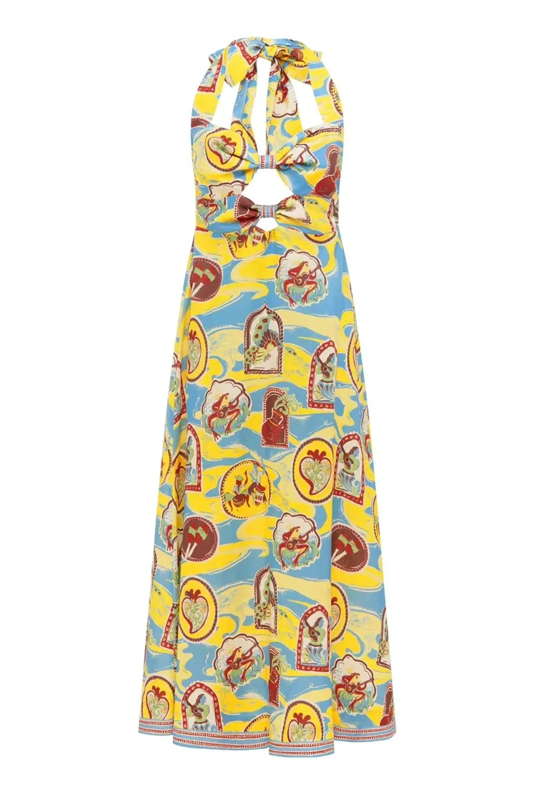 Alemais Emilio Midi Dress Print Size 10 for rent on The Volte - main image