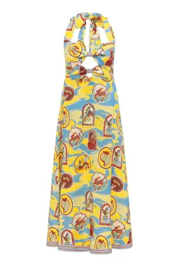 Alemais Emilio Midi Dress Print Size 10 for rent on The Volte - image 2