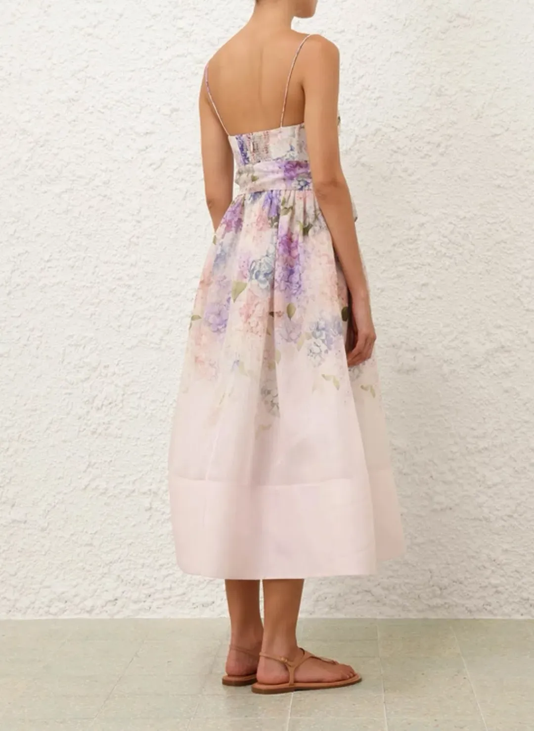 Zimmermann Dawning Corset Dress Floral Print Size 2/AU Size 12 for rent on The Volte - main image