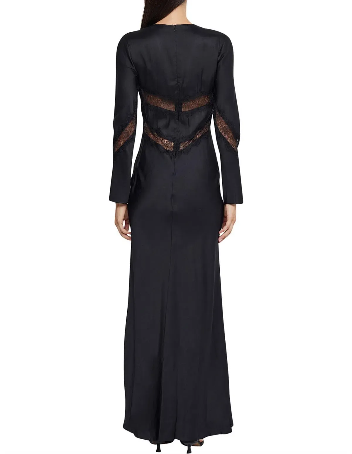 Bec and Bridge Spencer Lace Long Sleeve Black Maxi AU Size 8 - Image 3
