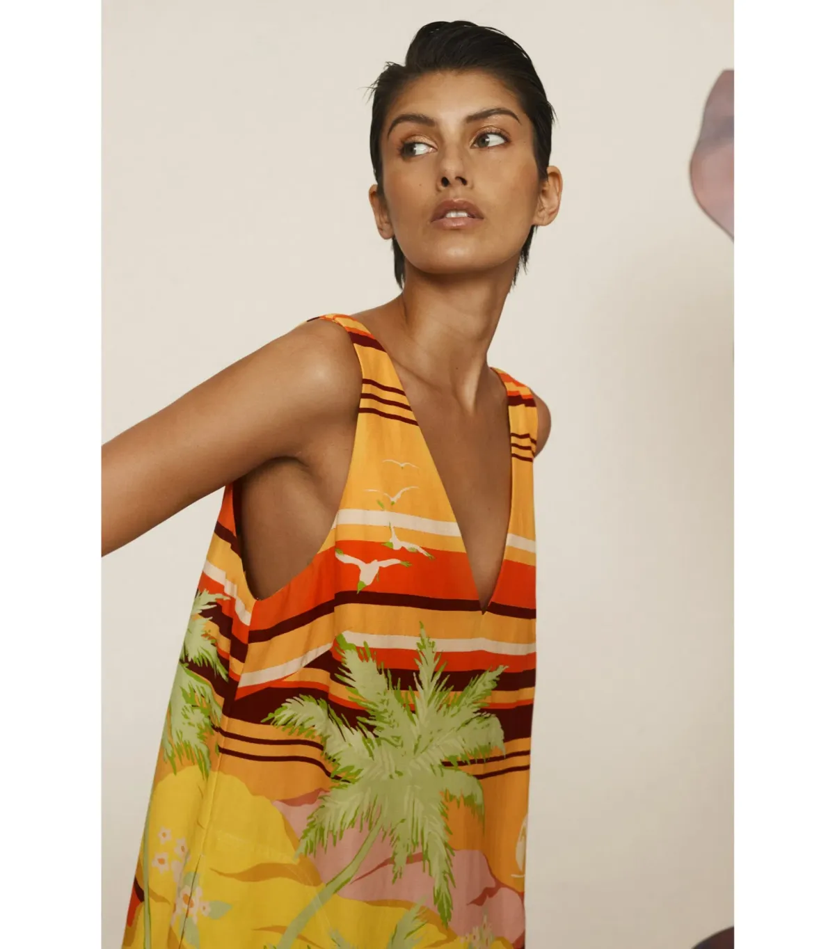 Alemais Palm Island Mini Dress Print Size AU 8 - Image 2