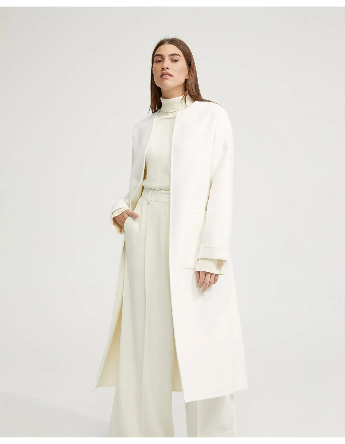 Oxford Sabine Wool Rich Unlined Coat White Size M / Size AU 12 - Image 2