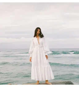 Palm Noosa Broderie Anglais Maxi Dress White Size AU 14 for rent on The Volte - image 1