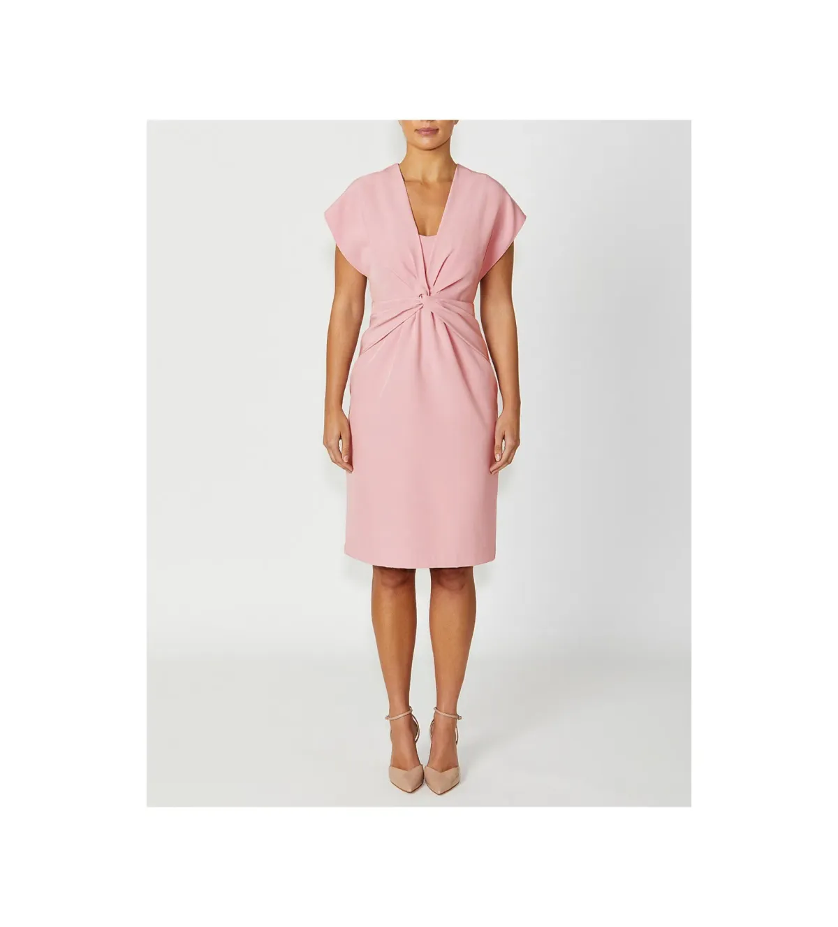 Anthea Crawford Kyla Midi Dress Pink Size AU 16 - Image 1