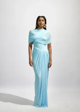Deme by Gabriella Jasmine Gown Blue Size 8 for rent on The Volte - image 2