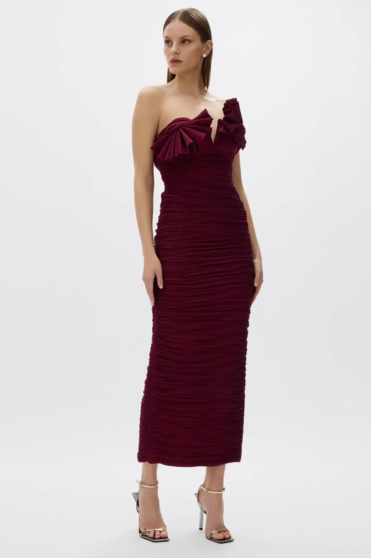 Rachel Gilbert Jensen Burgundy Dress Size AU 12 - Image 1
