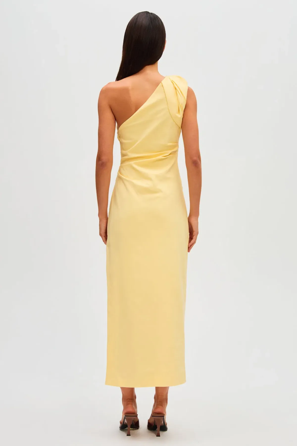 Misha Aubree Midi Dress Lemon Yellow Size 10/M - Image 3