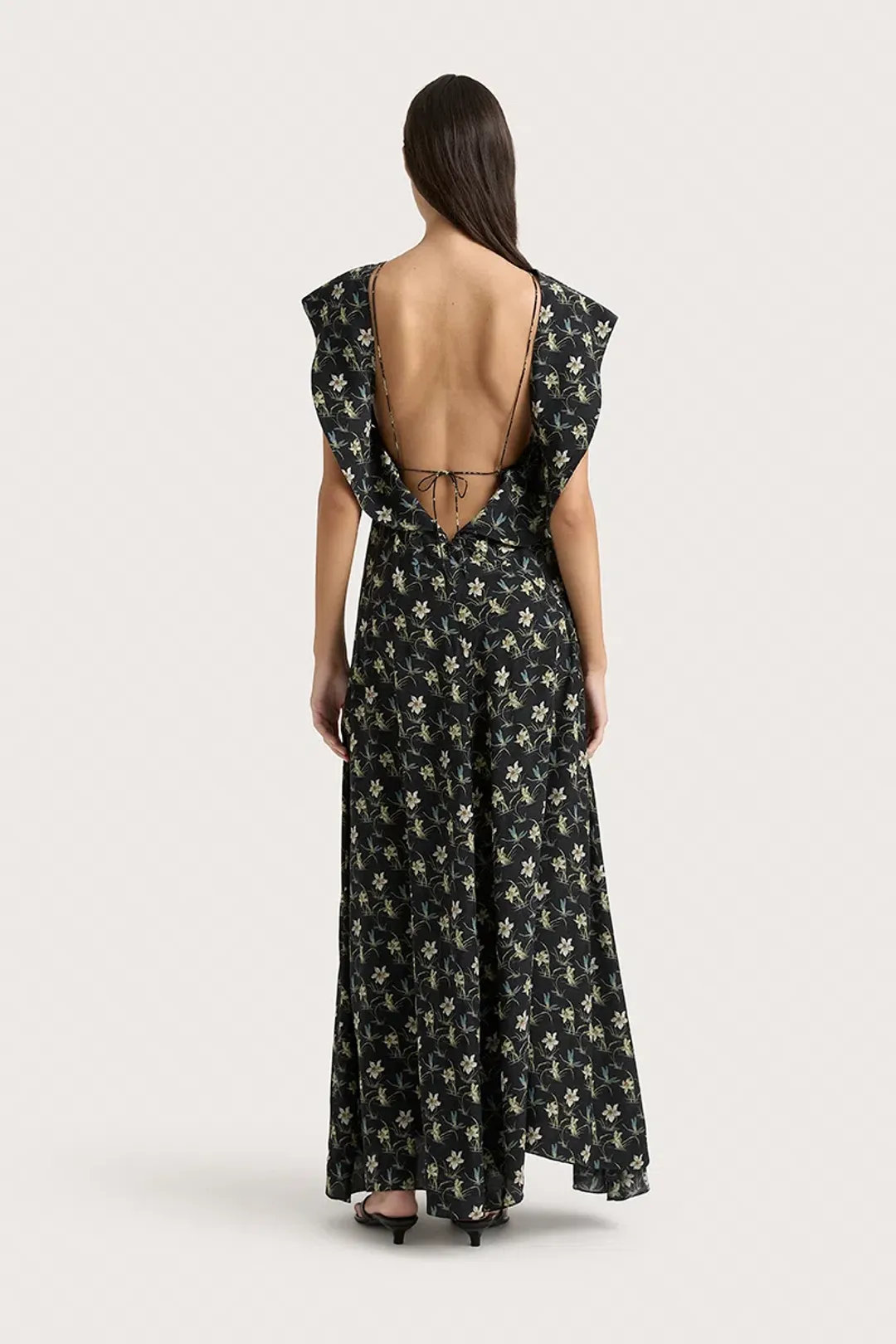 Faithfull Paloma Maxi Black Floral AU Size 8 for rent on The Volte - main image
