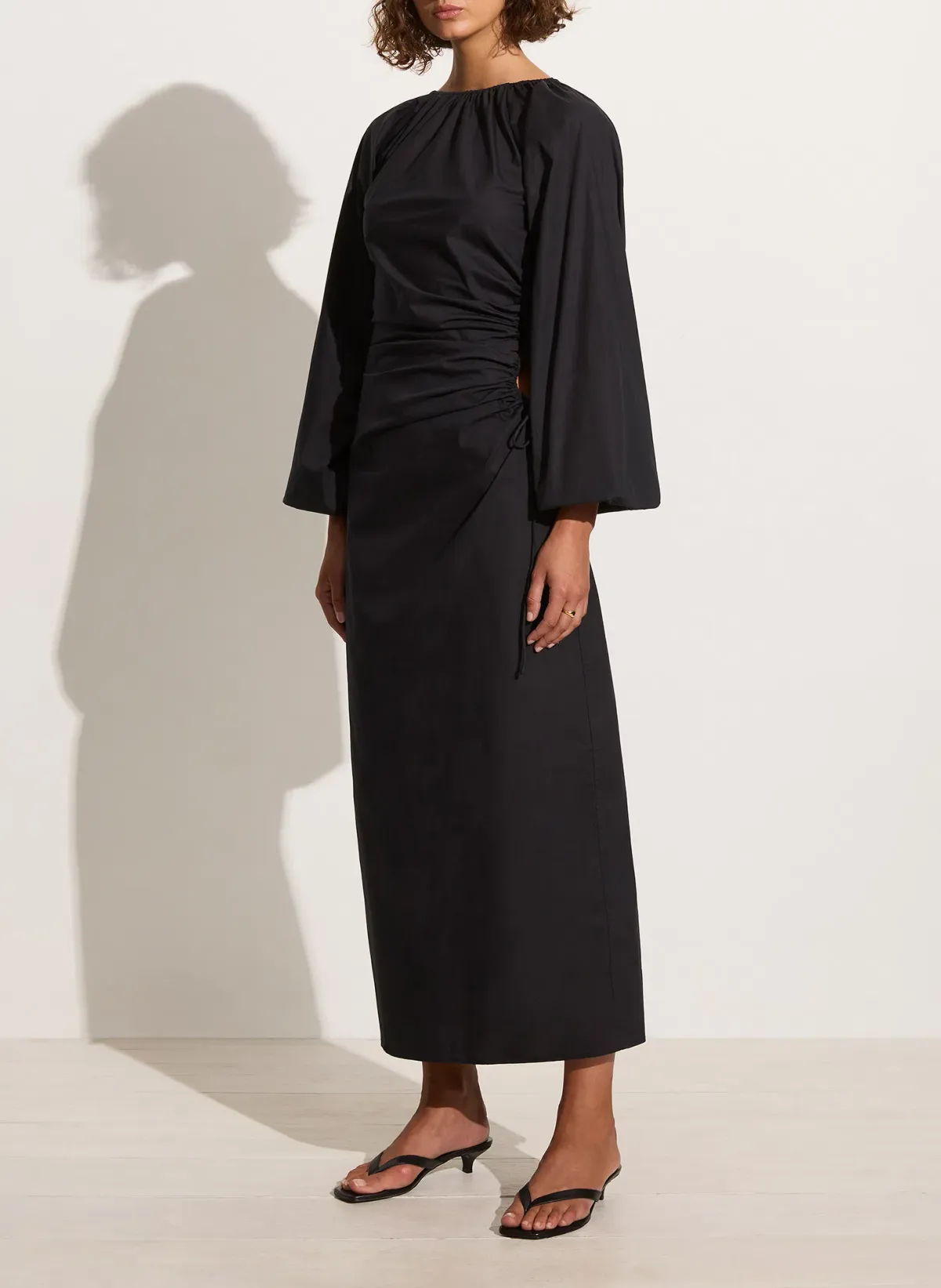 Faithfull The Brand De Deus Midi Dress Black Size AU 8 - Image 2