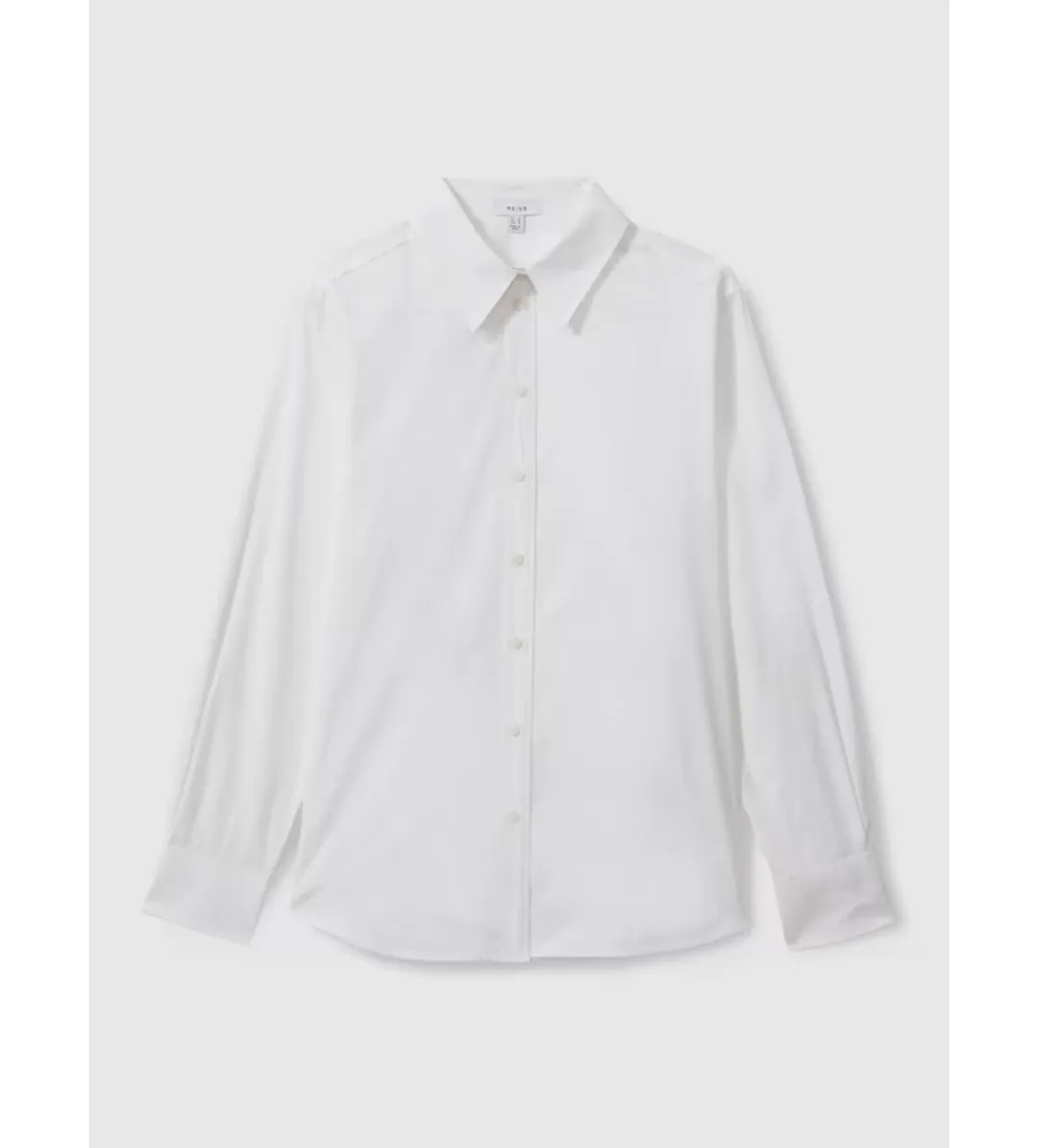 Reiss Jenny-cotton Poplin Shirt In White Size AU 8 for rent on The Volte - main image