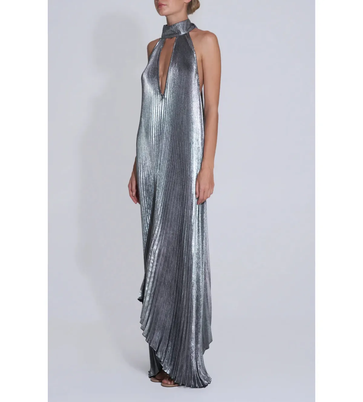 L'Idee Opera Gown Gunmetal Shimmer Opera Gown AU 12 - Image 2