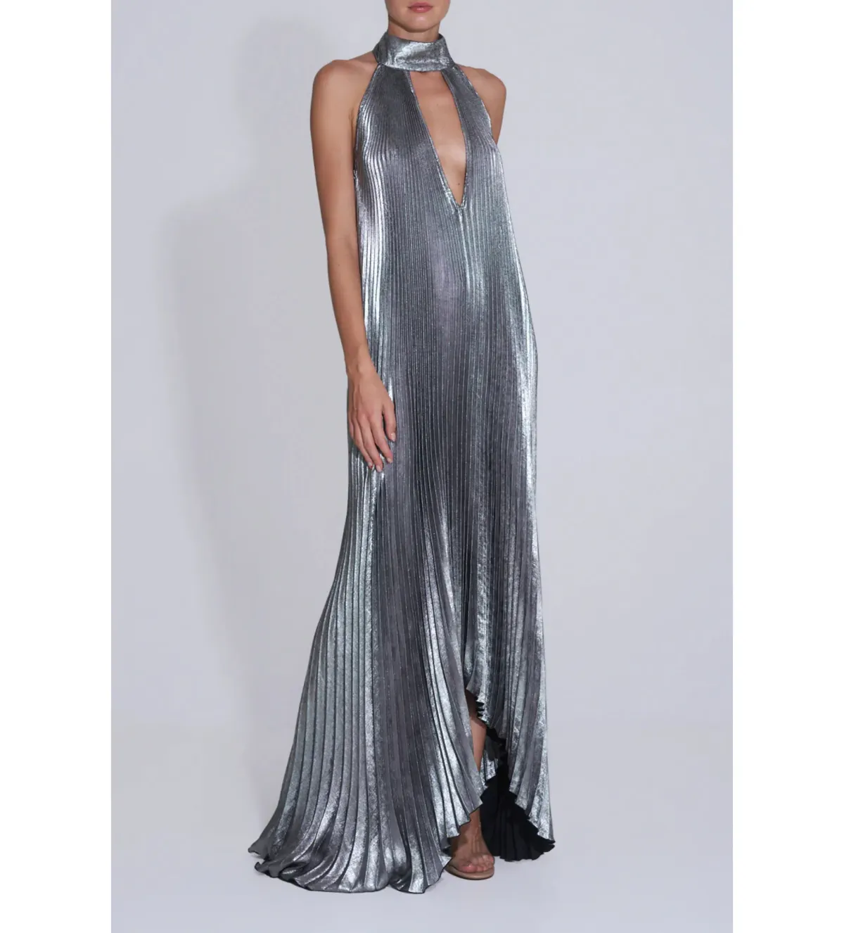 L'Idee Opera Gown Gunmetal Shimmer Opera Gown AU 12 - Image 3