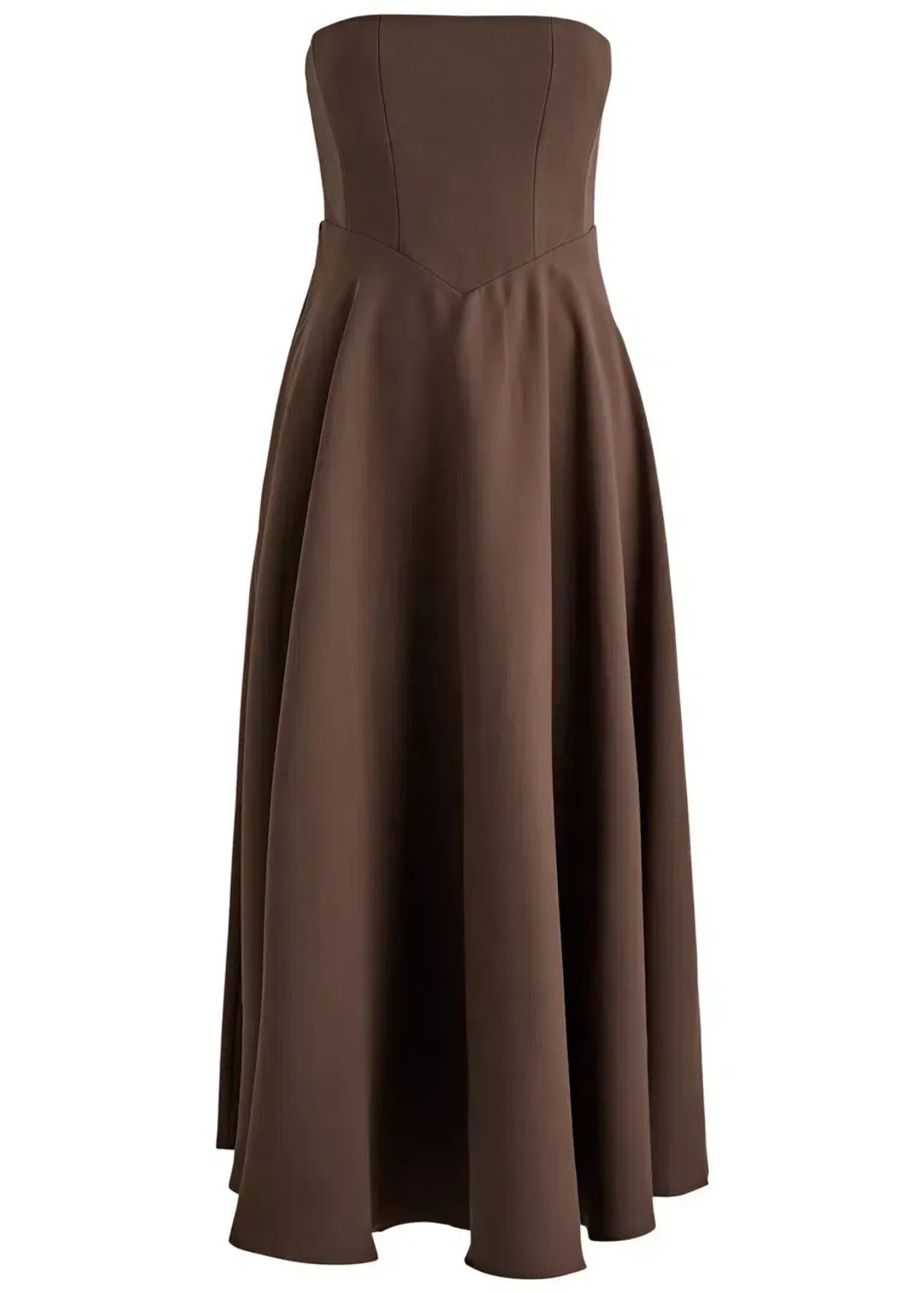 Odd Muse The Ultimate Strapless Jersey Midi Brown Size XS/AU 6 for rent on The Volte - main image