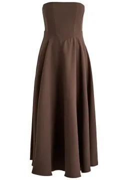 Odd Muse The Ultimate Strapless Jersey Midi Brown Size XS/AU 6 for rent on The Volte - image 5