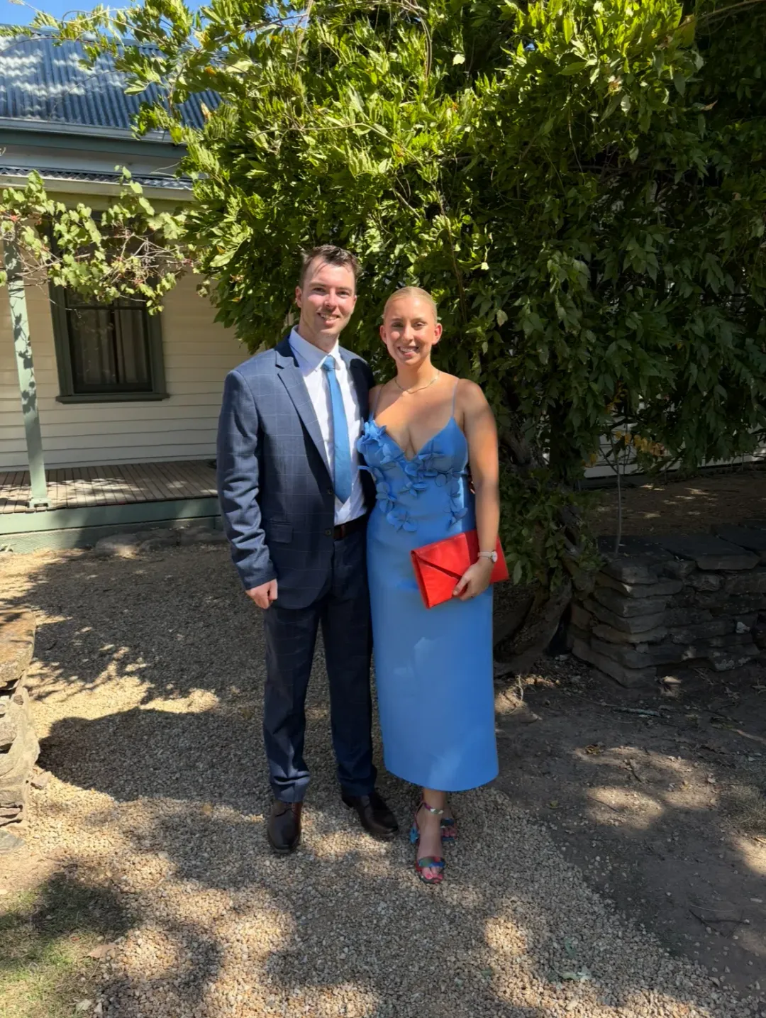 Acler Isla Column Midi Dress Blue Size 12 for rent on The Volte - main image