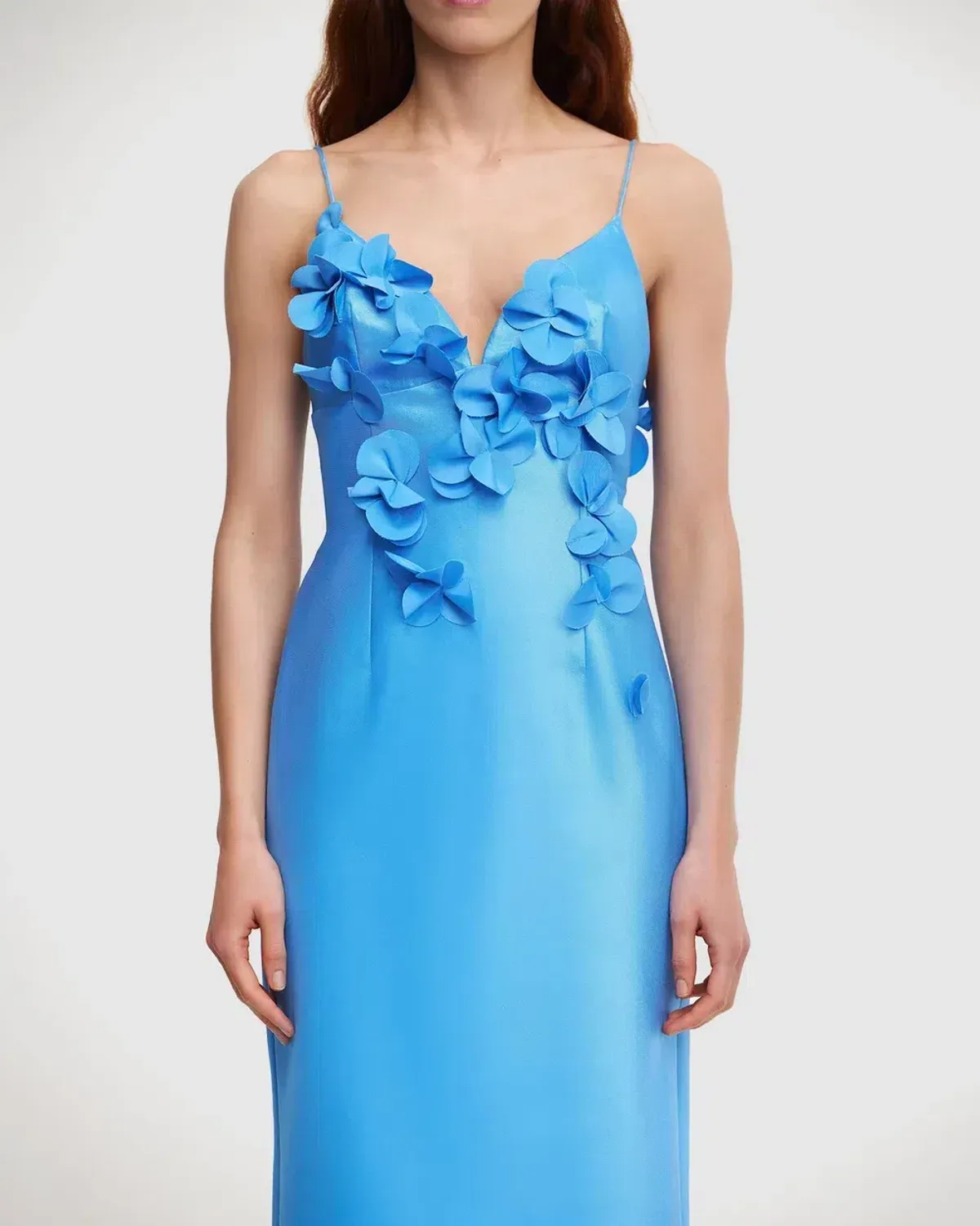 Acler Isla Column Midi Dress Blue Size 12 - Image 4