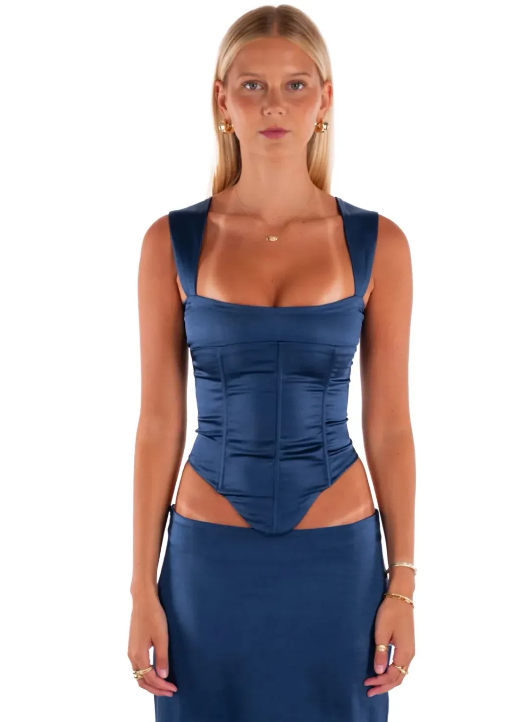 I Am Delilah Valarie Corset And Maxi Skirt Set Midnight Size 8 for rent on The Volte - main image