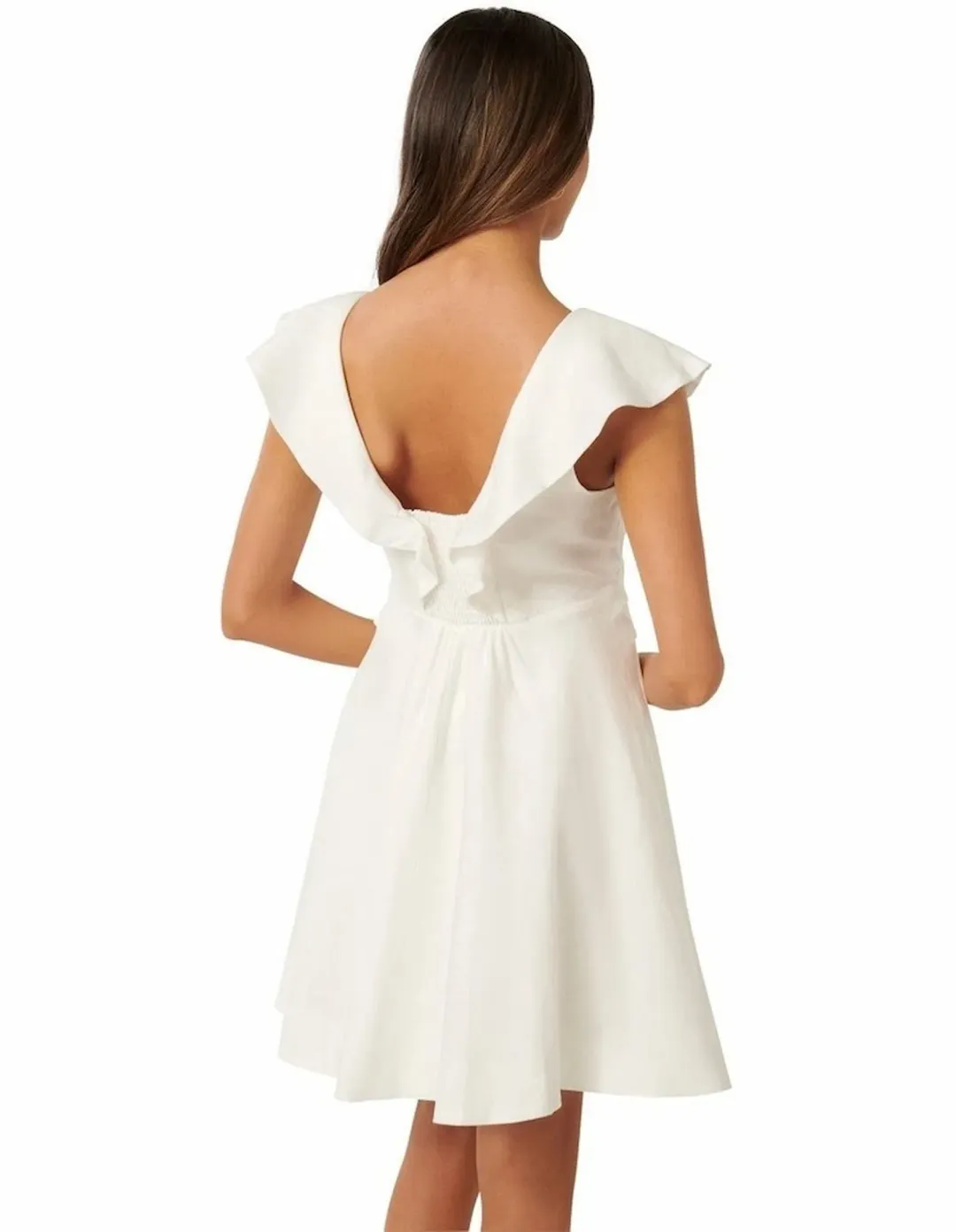 Forever New Maddie Twist Front Mini White Size AU 4 for rent on The Volte - main image