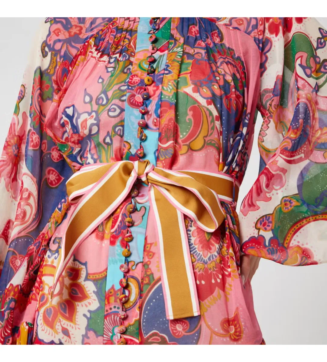 Zimmerman Lovestruck Mini Dress Multi Paisley Zimmermann Size 0 / AU Size 8 for rent on The Volte - main image