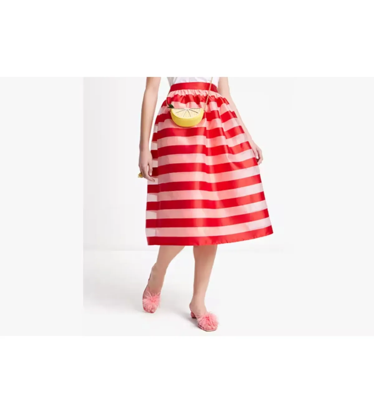 Kate Spade Awning Stripe Organza Midi Skirt Multi Size US 6 / AU10 - Image 1