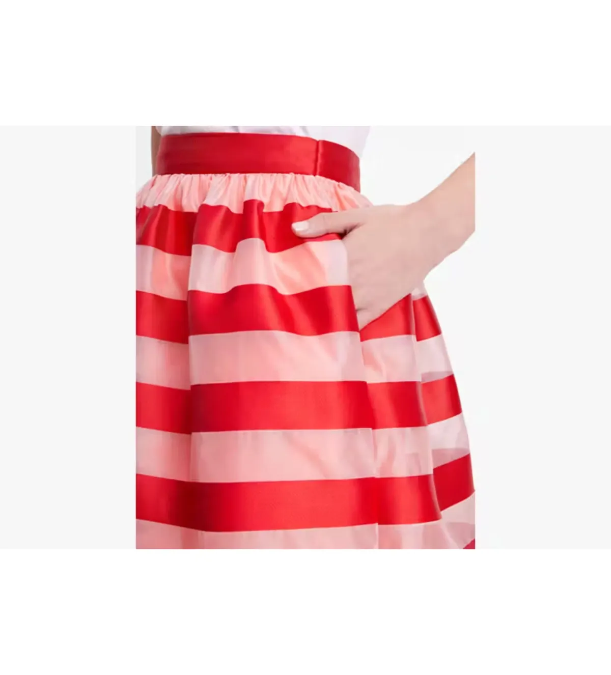 Kate Spade Awning Stripe Organza Midi Skirt Multi Size US 6 / AU10 - Image 2