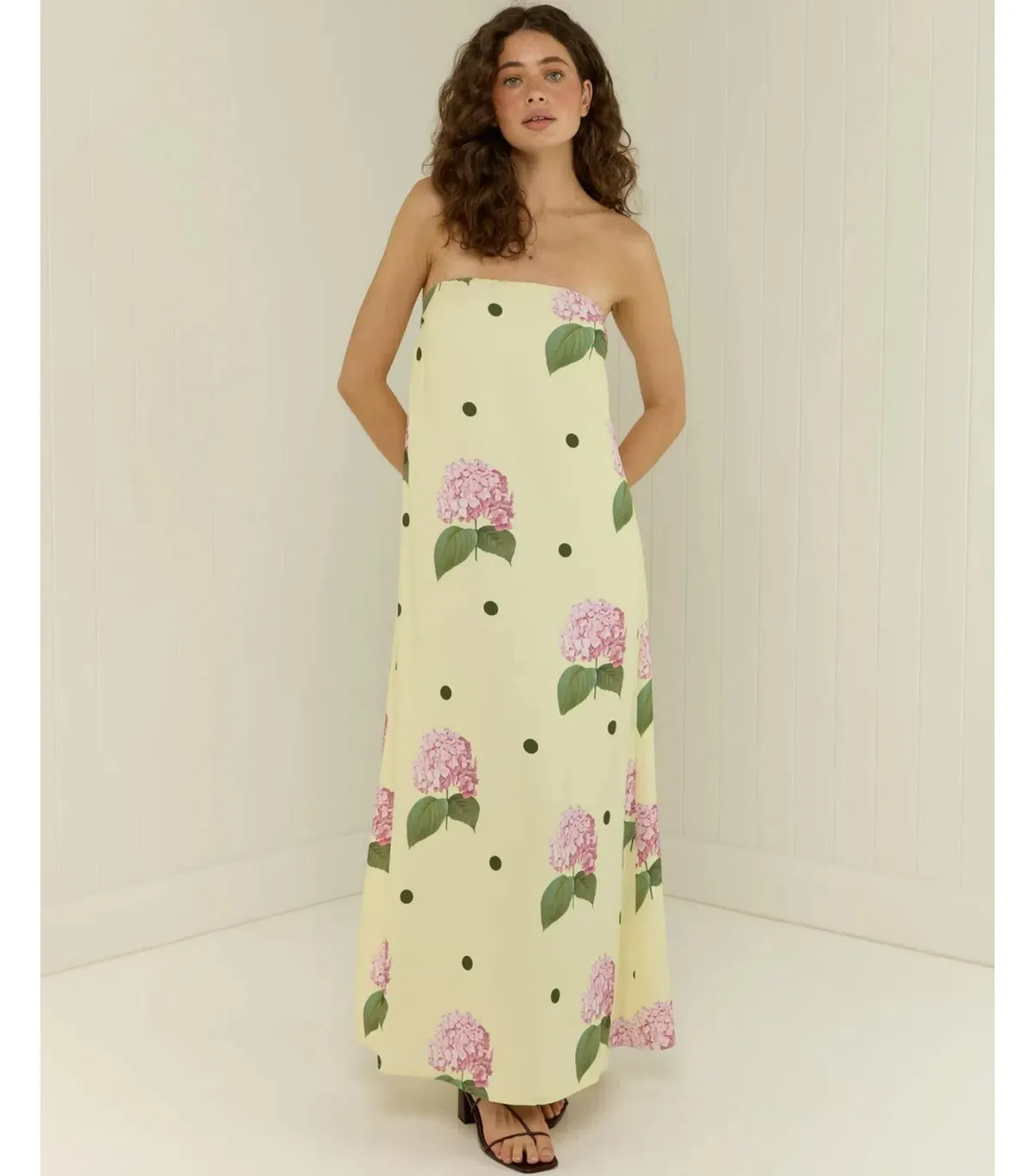 Palm Noosa Alessia Portofino Polka Dot Maxi Dress Print Size 10 for rent on The Volte - main image