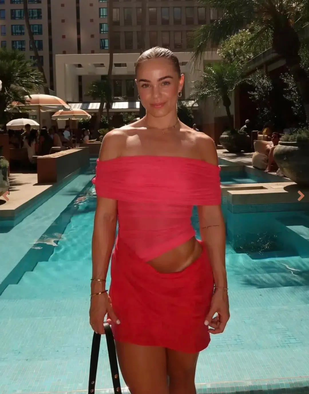 Benni Nico Mini Dress- Watermelon- Size 10 for rent on The Volte - main image