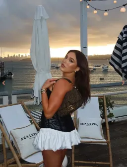 Leau Muse Mesh Corset Top Black Size 6/XS for rent on The Volte - image 3