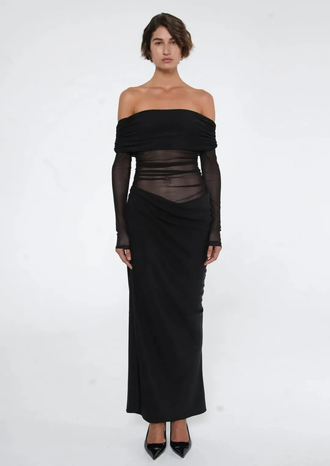 Benni Yasmin Maxi Dress- Black- Size 6 for rent on The Volte - main image