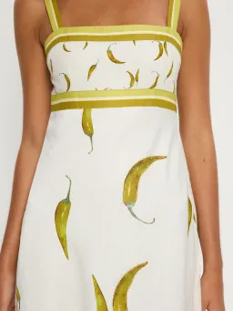 Kivari Margarita Linen Cotton Dress Neutral Motif Size AU 6 for rent on The Volte - image 5