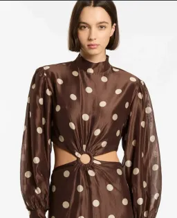 Sir The Label Vivi Long Sleeve Cut Out Brown Size AU 12 for rent on The Volte - image 3