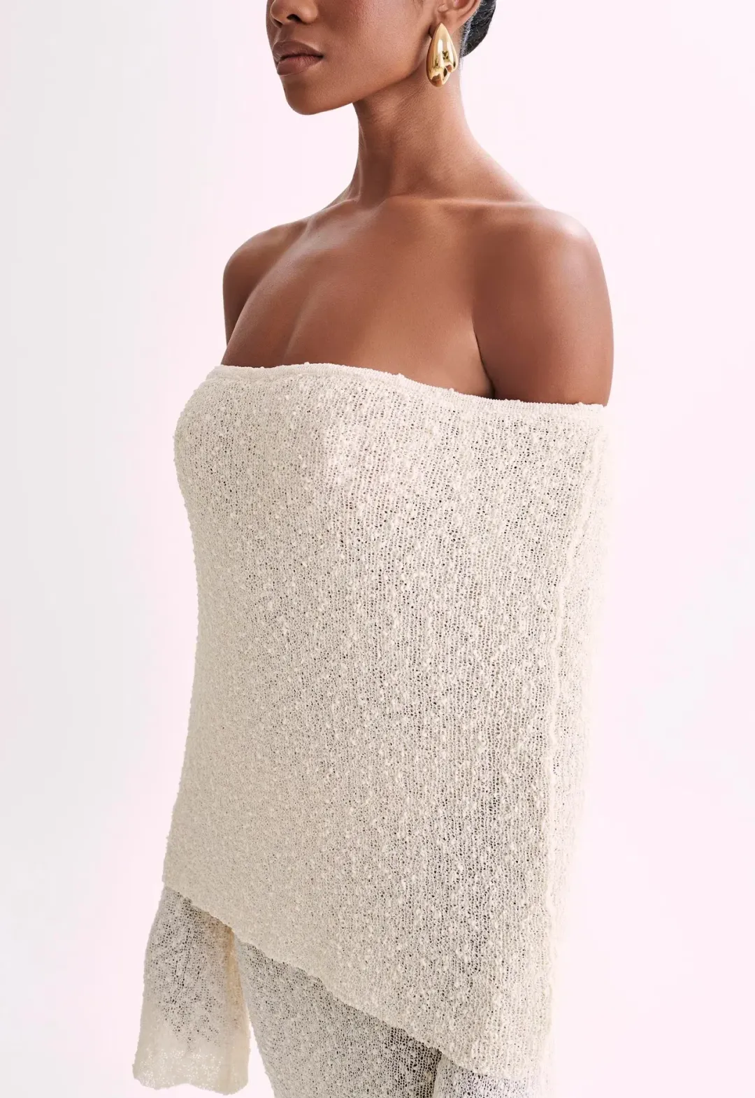 Meshki Marisol Off Shoulder Maxi Cream Size AU 8 for rent on The Volte - main image