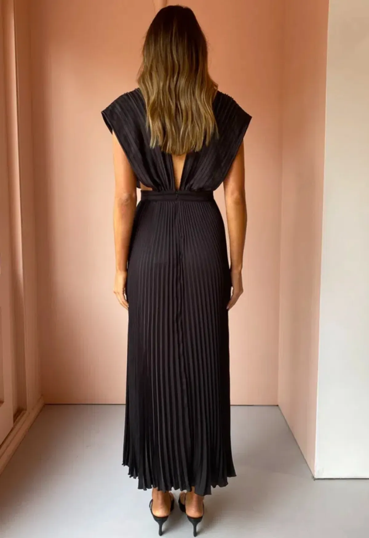 L’idee Gala Gown Noir Maxi Black Size AU 6 - Image 4