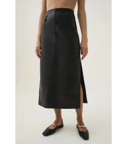Aje Aspect Midi Skirt Black Size AU 12 for rent on The Volte - image 2