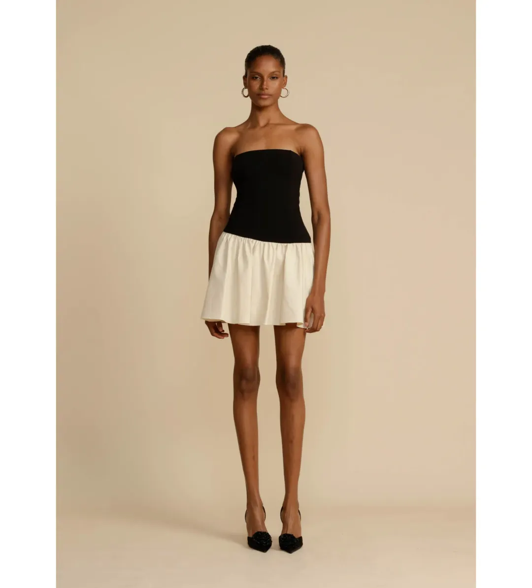 Arcina Ori Celine Mini Dress- Black/White- Size XS / AU 6 for rent on The Volte - main image