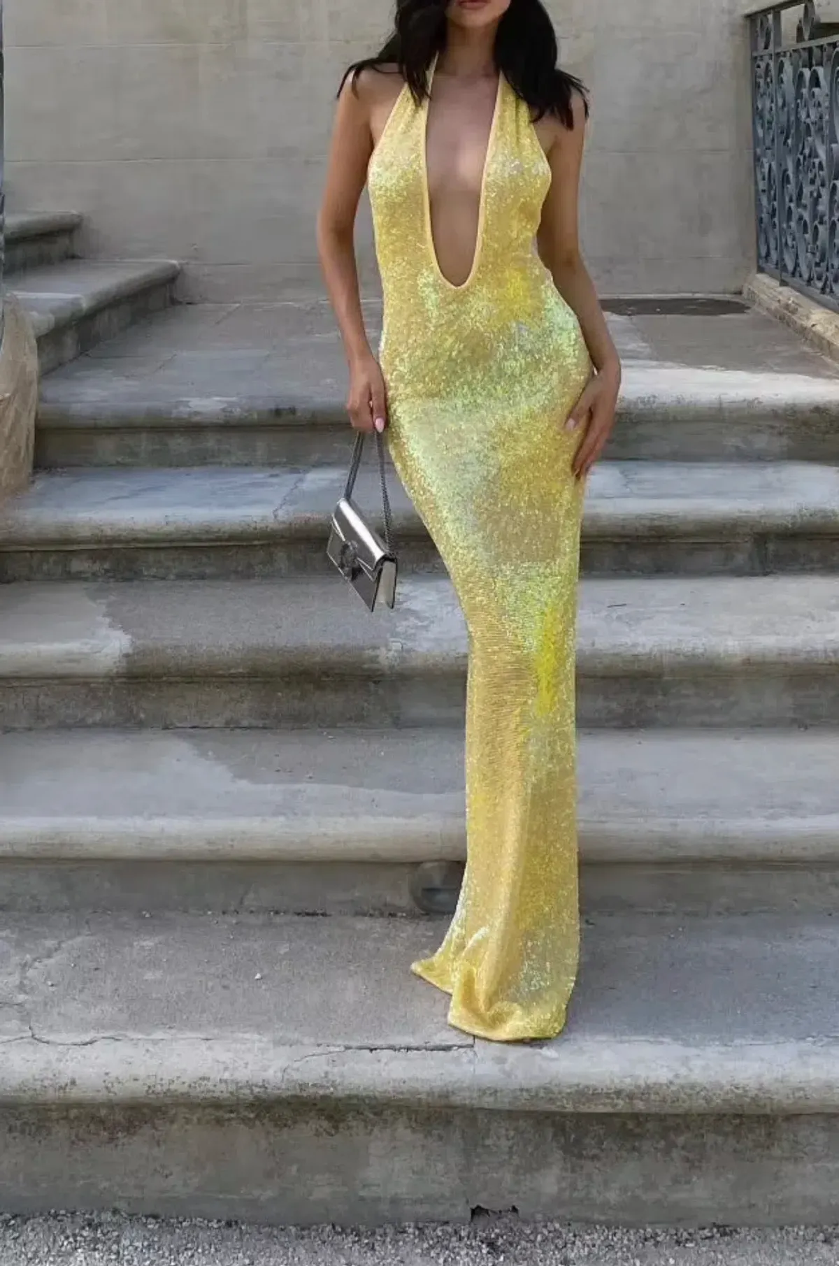 Natalie Rolt Delilah Gown Yellow Size 10 - Image 5