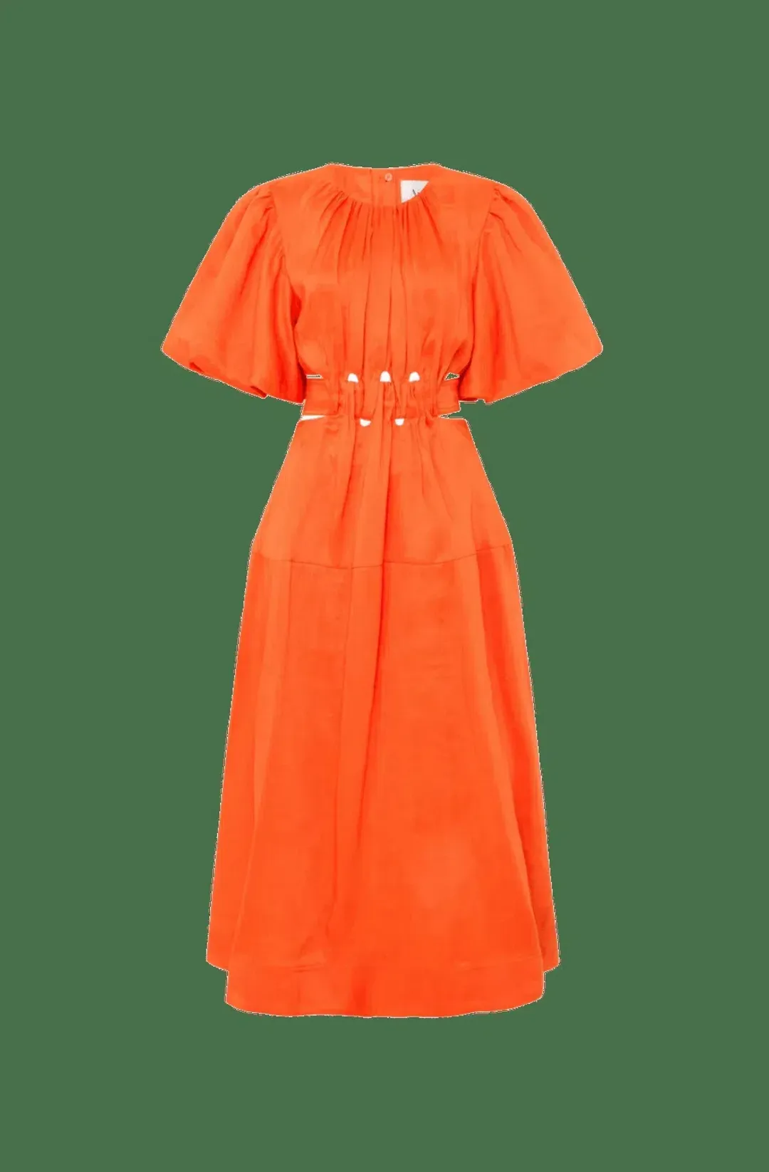 Aje Cosette Tie Back Midi Dress Orange Size 6 for rent on The Volte - main image