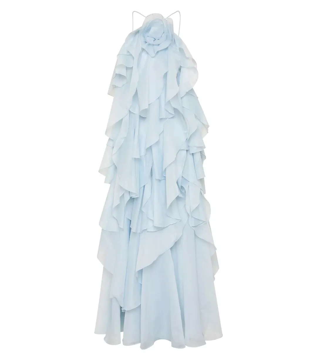 Aje Pandorea Layered Maxi Dress in Silver Blue Size AU 8 for rent on The Volte - main image