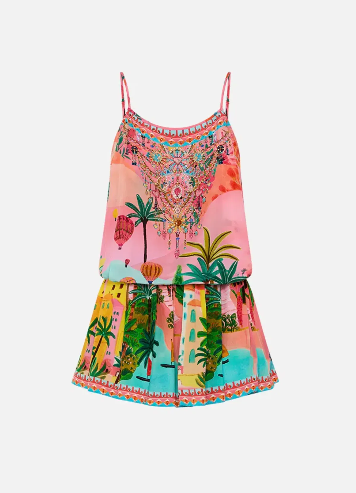 Camilla Shoestring Strap Playsuit in Sister Sunset Size L / AU 12 - Image 5