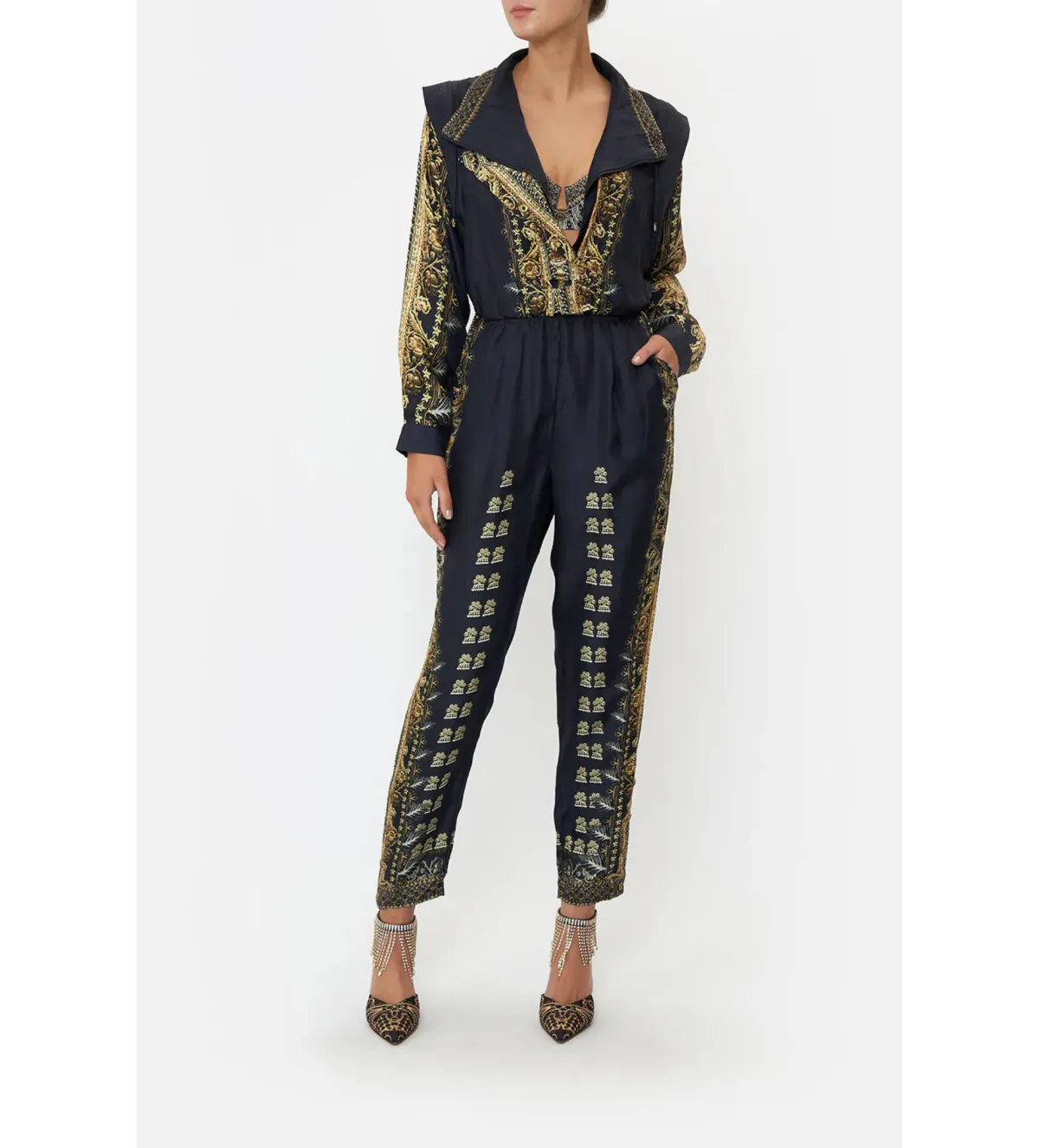 Camilla Its All Over Torero Jumpsuit With Removable Sleeve Multi Size L / AU 14 - Image 1