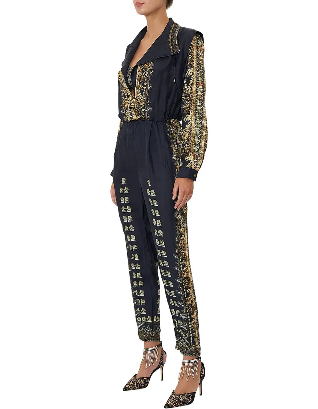 Camilla Its All Over Torero Jumpsuit With Removable Sleeve Multi Size L / AU 14 for rent on The Volte - main image