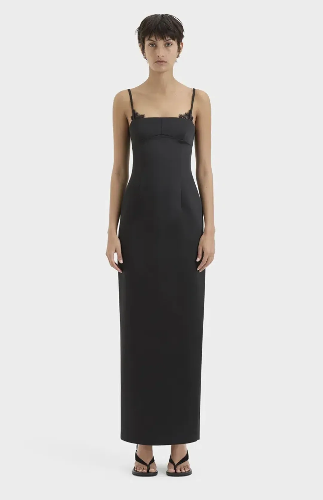 Sir The Label Poppy Column Gown Black Size 1 / Aus 8 for rent on The Volte - main image