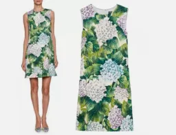 Dolce & Gabbana Hydrangea Print Shift Mini Dress Floral Size 6 for rent on The Volte - image 3