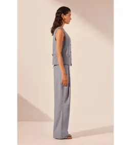 Shona Joy Asher Oversized Tailored Vest in Steel Grey Size AU 8 for rent on The Volte - image 2