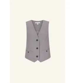 Shona Joy Asher Oversized Tailored Vest in Steel Grey Size AU 8 for rent on The Volte - image 6